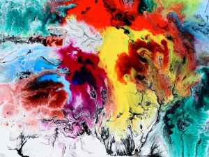 multicolored abstract painting